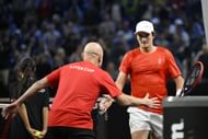Andre Agassi and Joao Fonseca at the Laver Cup 2025 - Source: Getty